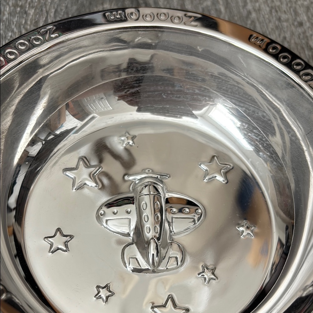 Reed & Barton Elegant Silver Baby Bowl- Zoom Zoom bowl set
